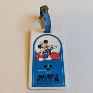 Walt Disney Travel Co. Vintage Mickey Luggage Tag